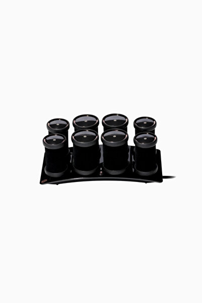 T3 Hacim Veren Luxe Sıcak Bigudi Seti, 44 mm ve 38 mm Seramik Bigudiler, 2 Isı Seviyesi - siyah