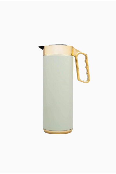 Roomours Cylinder Thermos 1L Light Green-Gold Stainless Steel Double Layer Th...