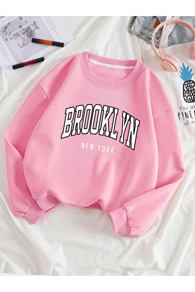 DASH WEAR Unisex Ανδρικό/Γυναικείο φούτερ με στάμπα BROOKLYN, υπερμεγέθη, βαμ...