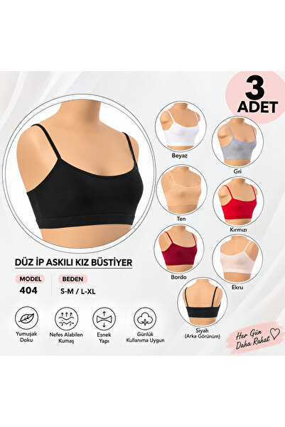 Kız Çocuk alıştırma büstiyer- 3’Lü