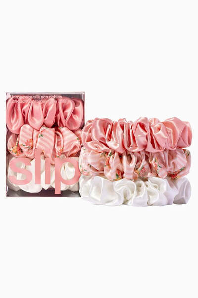 Slip Set of 3 100% Silk Scrunchies - Multi-Colored