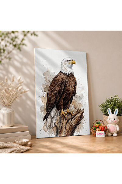 Cakatablo Ζωγραφική τοίχου από ξύλο MDF Wild Elegance Eagle