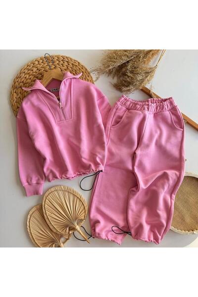Miniminnakkidswear Set de îmbrăcăminte pentru fete, cu guler cu fermoar, mări...