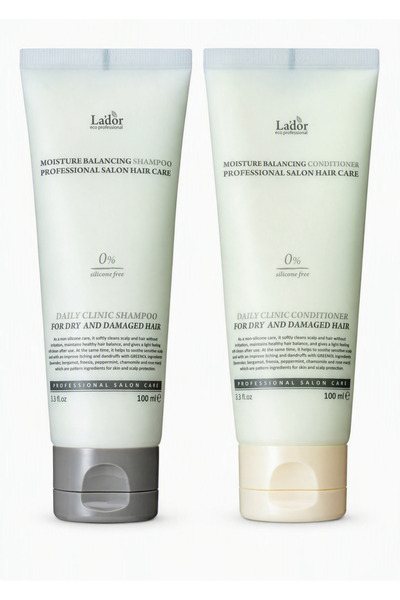 Lador Moisture Balancing Silikonsuz Nemlendirici Saç Bakım Seti (Şampuan 100m...