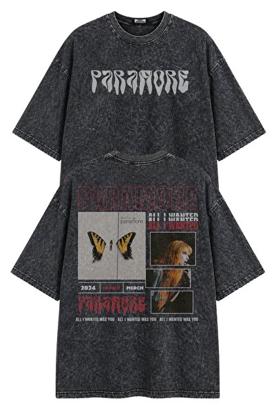 Fuddy Moda Tricou unisex Paramore All I Wanted cu imprimeu pe spate, lavabil,...