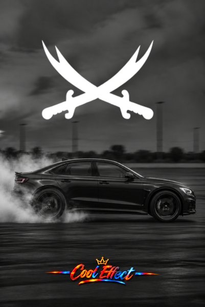 Cool Effect İkiz Zülfikar Oto Sticker Araba Arka Cam Sticker Kesim Folyo