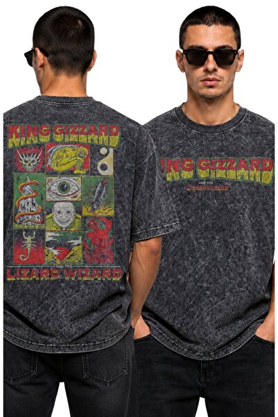Fuddy Moda Tricou unisex oversize cu imprimeu pe spate King Gizzard And The L...