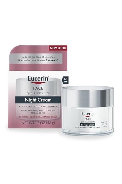 Eucerin Q10 Anti-Wrinkle Night Cream + Pro-Retinol, Facial Cream for Sensitiv...