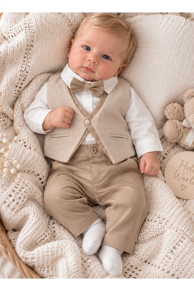 Cherub Baby Erkek Bebek Top Düğmeli Yelekli Smokin Mevlüt Takımı Bebek Takım ...