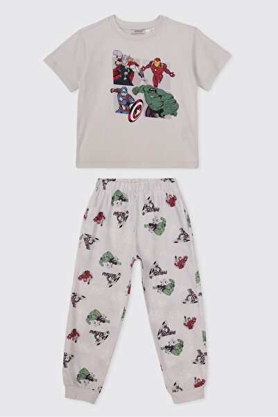 Panço Boy's Gray Pajama Set