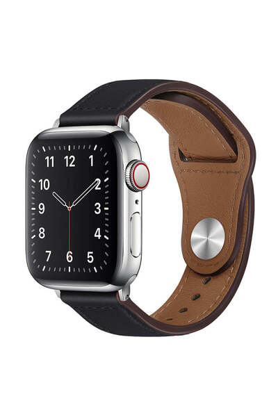 Techsuit Curea pentru Apple Watch 6 44mm, Brățară (W033) pentru BĂRBAȚI, negr...