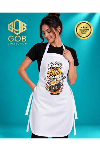 GOB Collection مريلة مطبخ مطبوعة للجنسين، مريلة طاهي للنساء والرجال، مريلة بي...