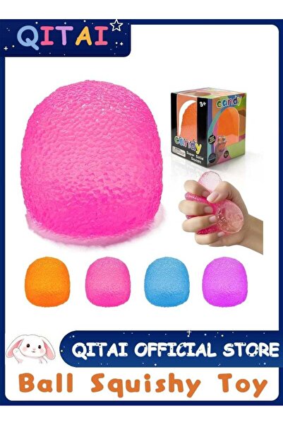 QITAI Squishy Fidget Toys Stress for Kids and Adults, Super Solid Squeeze Bal...