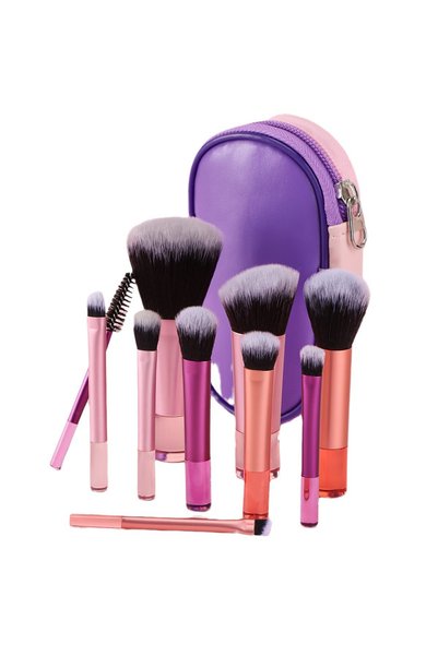 Generic Brand Set of 10 makeup brushes, travel, mini, portable, functional, r...