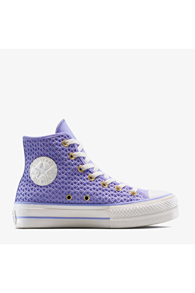 Converse Chuck Taylor All Star Lift Platform Knit Kadın Mor Sneaker
