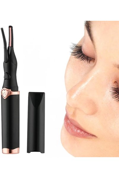 Generic Brand Electric eyelash curler, three heat settings, durable, black, ABS