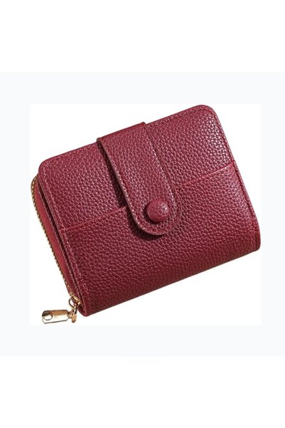 Generic Brand Card set, Wallet, mini Bag, zipper, unisex, PU, ​​red