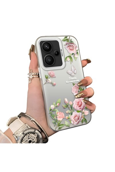 CHICASELUX Redmi Note 13 Pro Plus+ 5g Compatible Elegant Pink Rose Butterfly ...