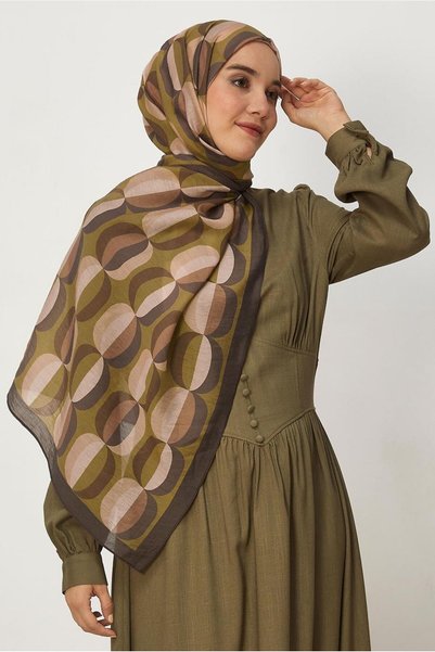 Alvina شال أليور منقوش 8667