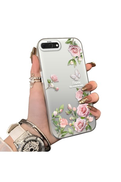 CHICASELUX حافظة أنيقة على شكل فراشة وردية اللون متوافقة مع هاتف iPhone 7 Plu...