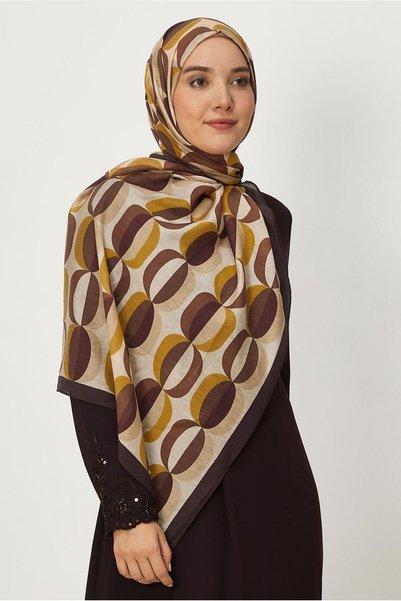 Alvina شال أليور منقوش 8667