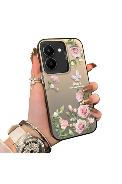 CHICASELUX حافظة فراشة وردية أنيقة متوافقة مع Vivo Y36 4G/5G، هيكل نحيف يناسب...