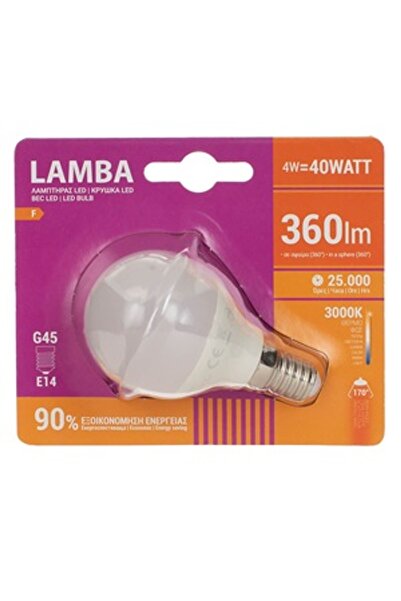OEM Bec LED E14 4W (G45) - Alb Cald