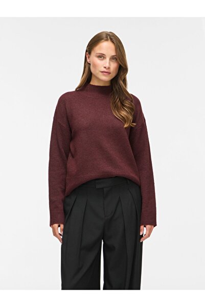VILA Strickpullover VIAYLIN Stehkragen