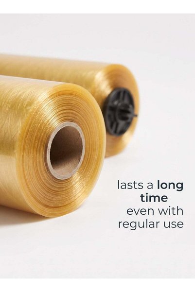 wrapmaster Cling Film Refill Pack 3 Rolls – Professional Food Grade Plastic Wrap, Kitchen Cling Film Rolls for Food Storage, Freshness Preservation & Home Use