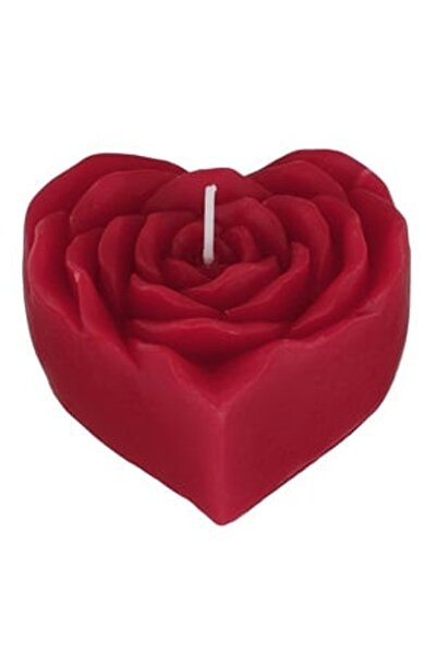 OEM Lumanare Rosie 3D Inima Trandafir 8x8x3cm - Lumanari Sf.Valentin, Decorat...