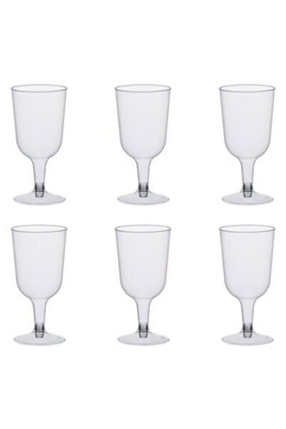 OEM Set Pahare Reutilizabile din Plastic Transparent pentru Vin 180ml - 6buc