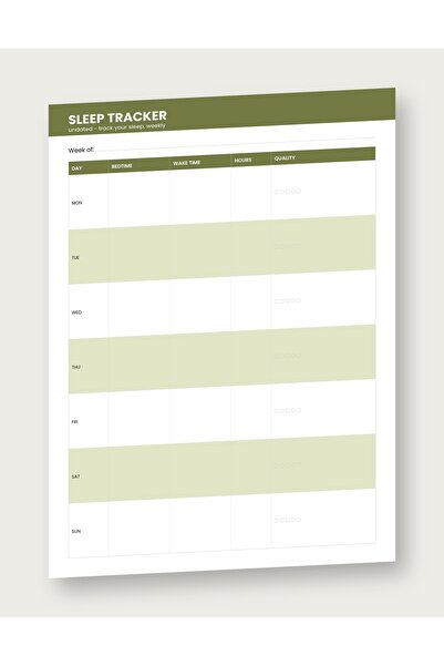 OEM Planner Urmaritor Somn, Tematica Culoare Masliniu, Nedatat, Format A4