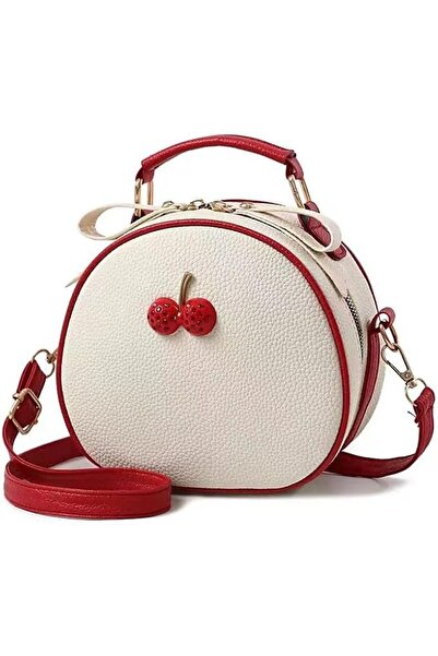 Tazweeq Cute Shoulder Messenger Bag, PU Leather Crossbody Bag Cherry Print Pu...
