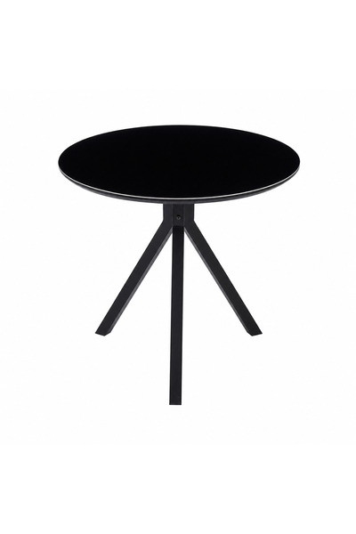 PRIME STYLE 80X80 cm Ceramic Alternative Surface Round Cafe Table Black