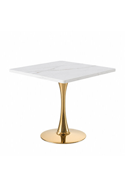 PRIME STYLE 70X70Cm Square Ceramic Coffee Table White