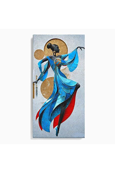 Luxcanva Tablou Canvas Dansatoare Eleganta 70x140 cm pe Sasiu Lemn Rochie Ele...