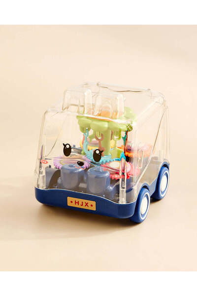 REDTAG Kids Assorted Colour Transparent Whistle Toy Car