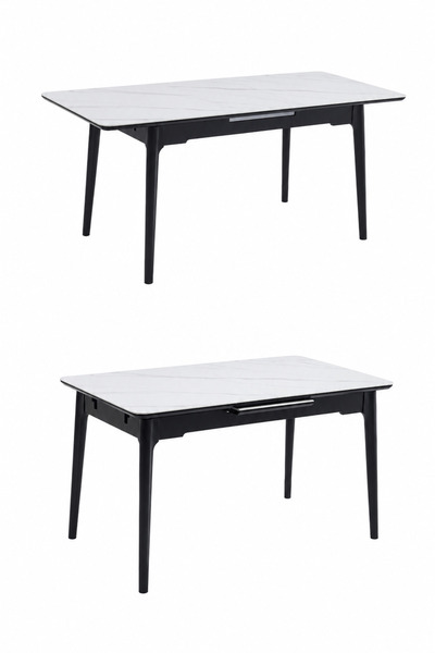 PRIME STYLE Extendable Dining Table 140 + 40 X 80 cm Light Gray
