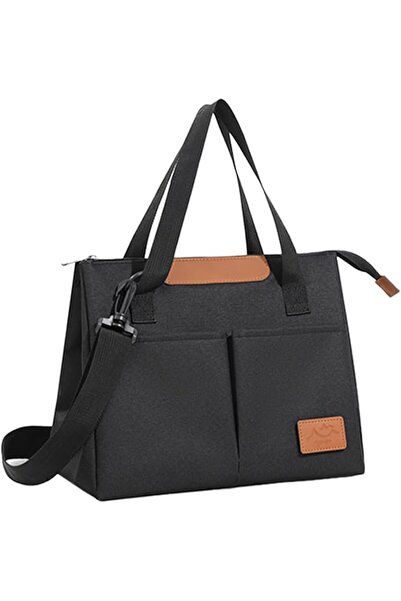 Aputue Lunch Bag, Large Black Insulated Lunch Box Bag, Reusable Leakproof Coo...