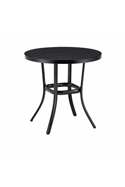 PRIME STYLE 80X80 cm Round Cafe Table in Black Color