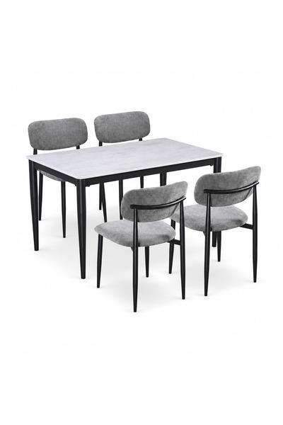 PRIME STYLE Marble dining table with 4 chairs