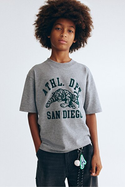 H&M Bol Kesimli ve Baskılı Tişört