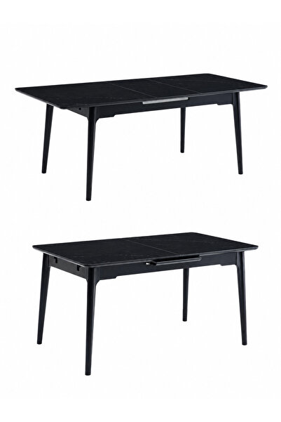 PRIME STYLE Extendable Dining Table 140 + 40 X 80 cm Black