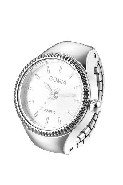 GOMIA Unisex Kavisli Parmak Saati Elastik Kordonlu Quartz Yüzük Saat