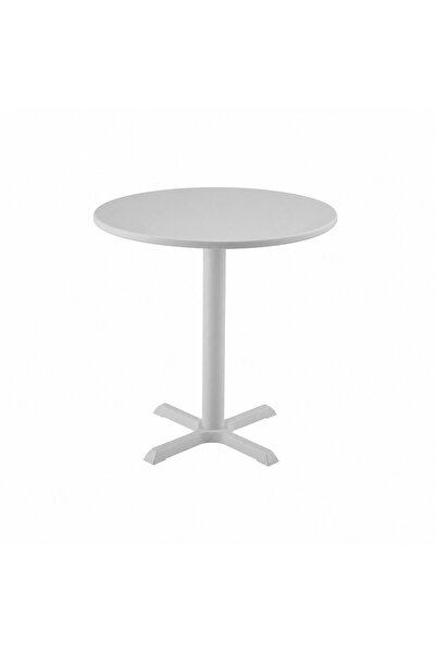 PRIME STYLE طاولة مقهى حديدية مقاس 70 × 70 سم باللون الأبيض