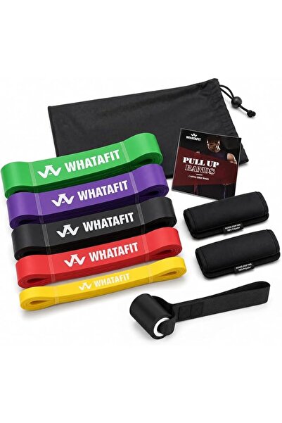 WHATAFIT مجموعة أربطة مقاومة، أربطة مساعدة للتمرين - أربطة تمارين رياضية - أر...