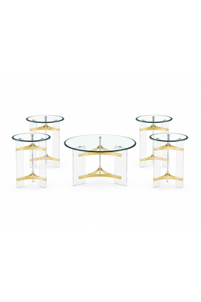 PRIME STYLE Acrylic Glass Set 4+1 Gold
