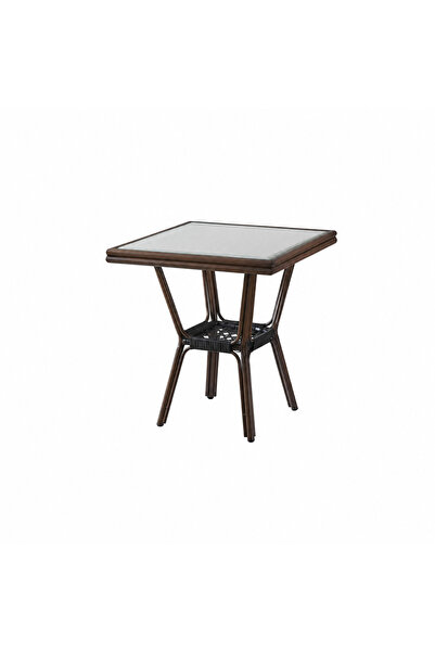 PRIME STYLE طاولة ضيافة مربعة مقاس 60 × 60 سم باللون الأبيض