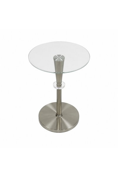 PRIME STYLE طاولة خدمة مفردة فضية
