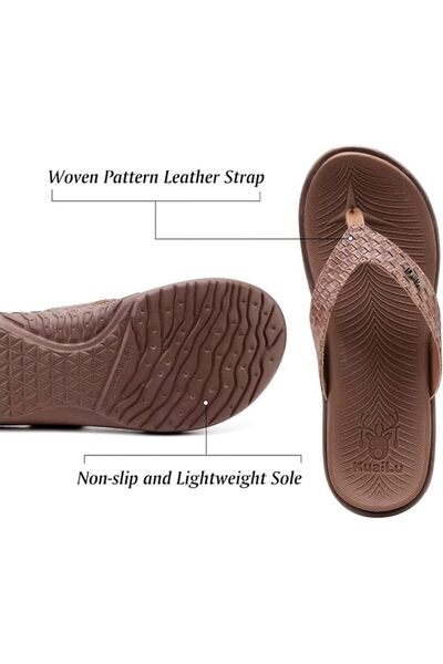 GENERAL KuaiLu Womens Thong Sandals Arch Support Cushioned Flip Flops